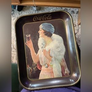 Vintage coca cola tray